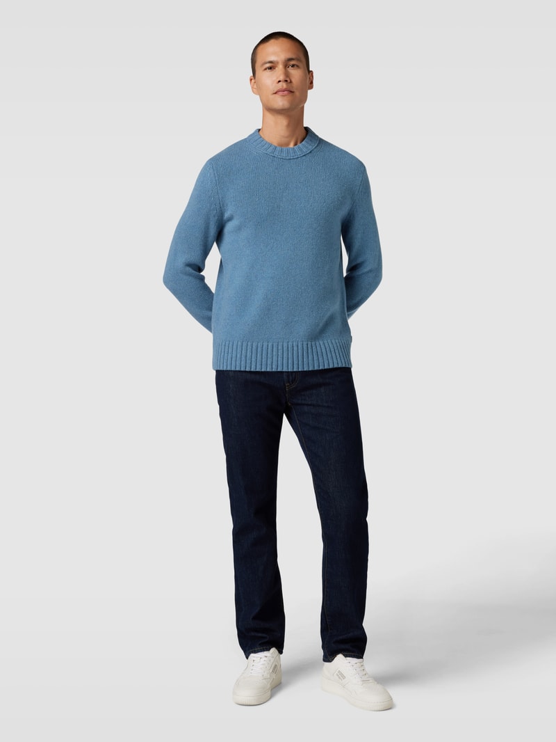 Strickpullover aus Kaschmir-Mix Modell 'Ecosio' in hellblau