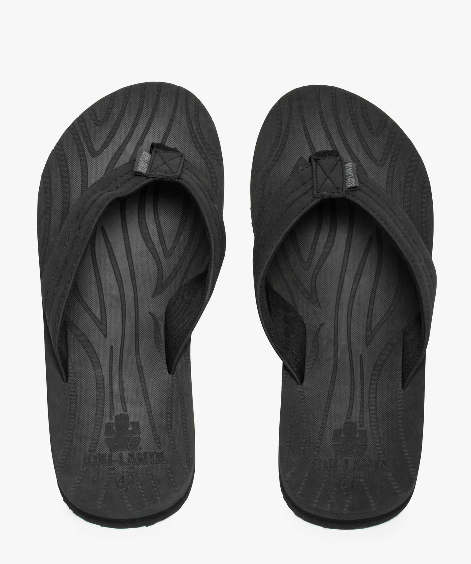 Tongs homme unies à larges brides – Koh Lanta gris | GEMO