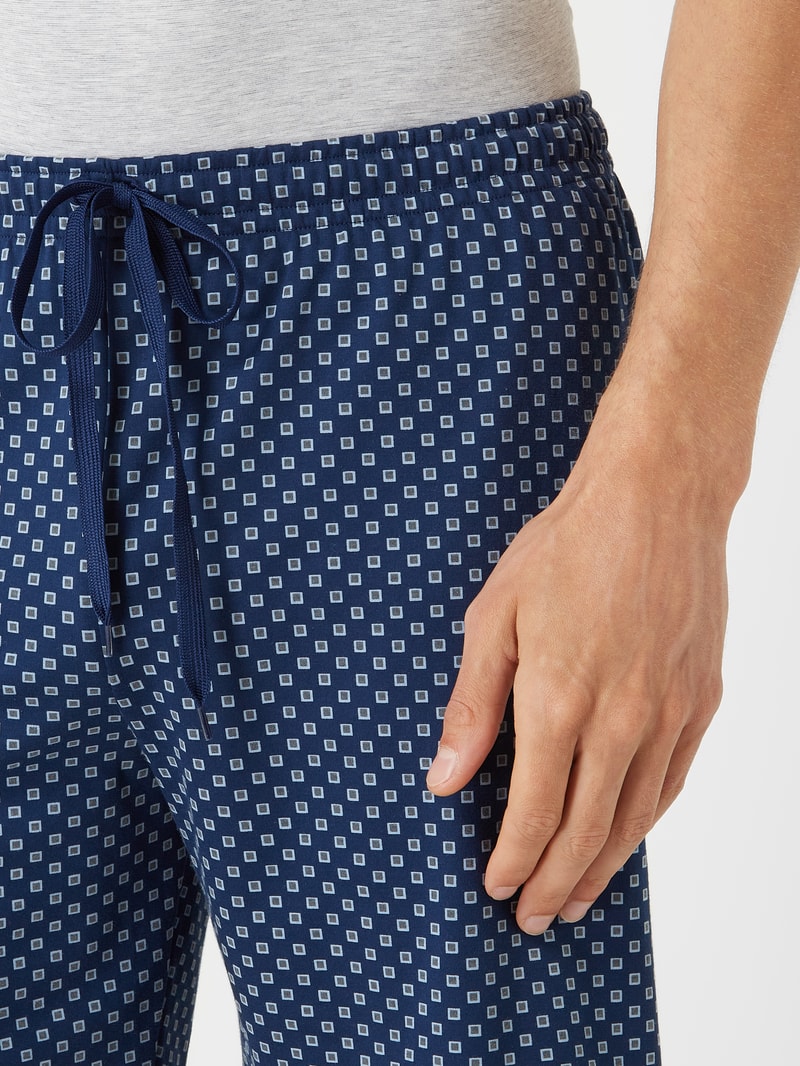 Pyjama-Hose aus Baumwolle in marineblau