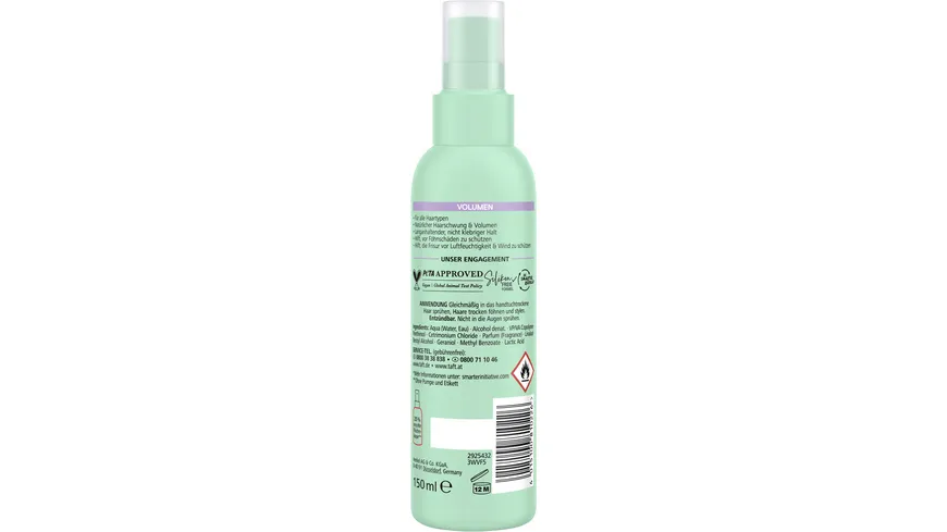 TAFT Föhn-Spray Volumen 150ml - Haltegrad 3 - mittlerer Halt 150 ml