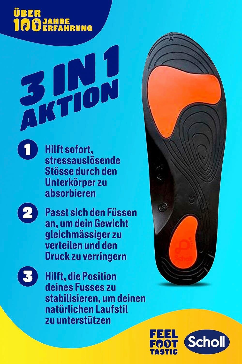 Scholl Einlegesohlen In-Balance Einlegesohlen Bei schmerzen im unteren Rücken, Sohlen bei Schmerzen im unteren Rücken