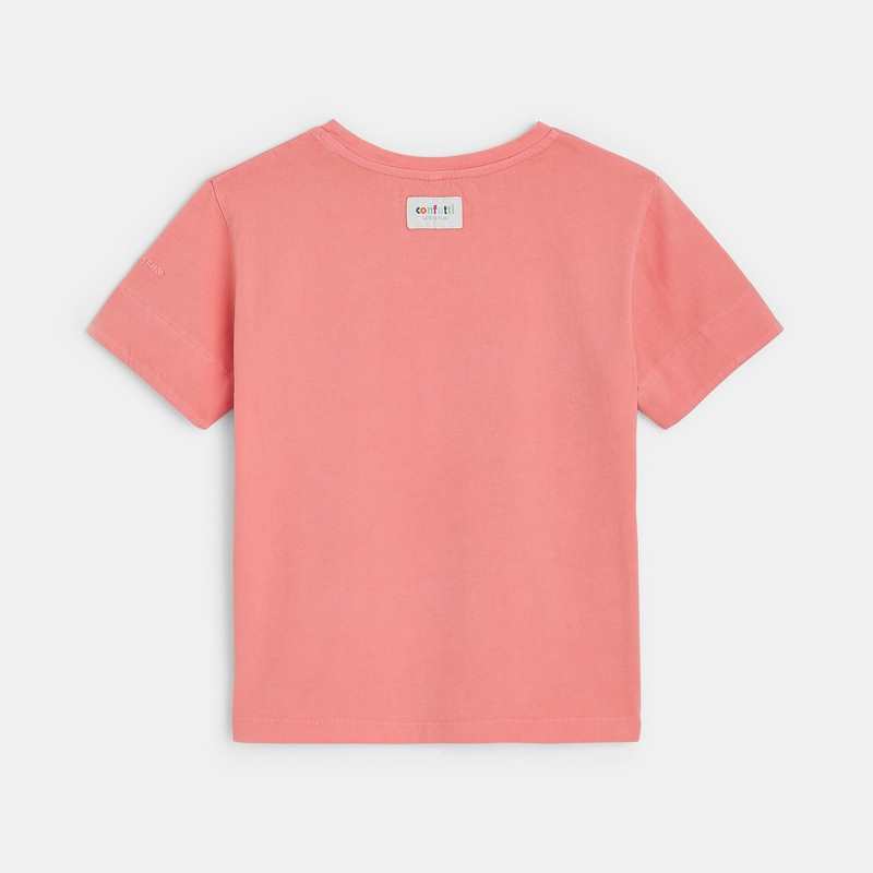T-shirt rose CONFETTI pigments naturels mixte