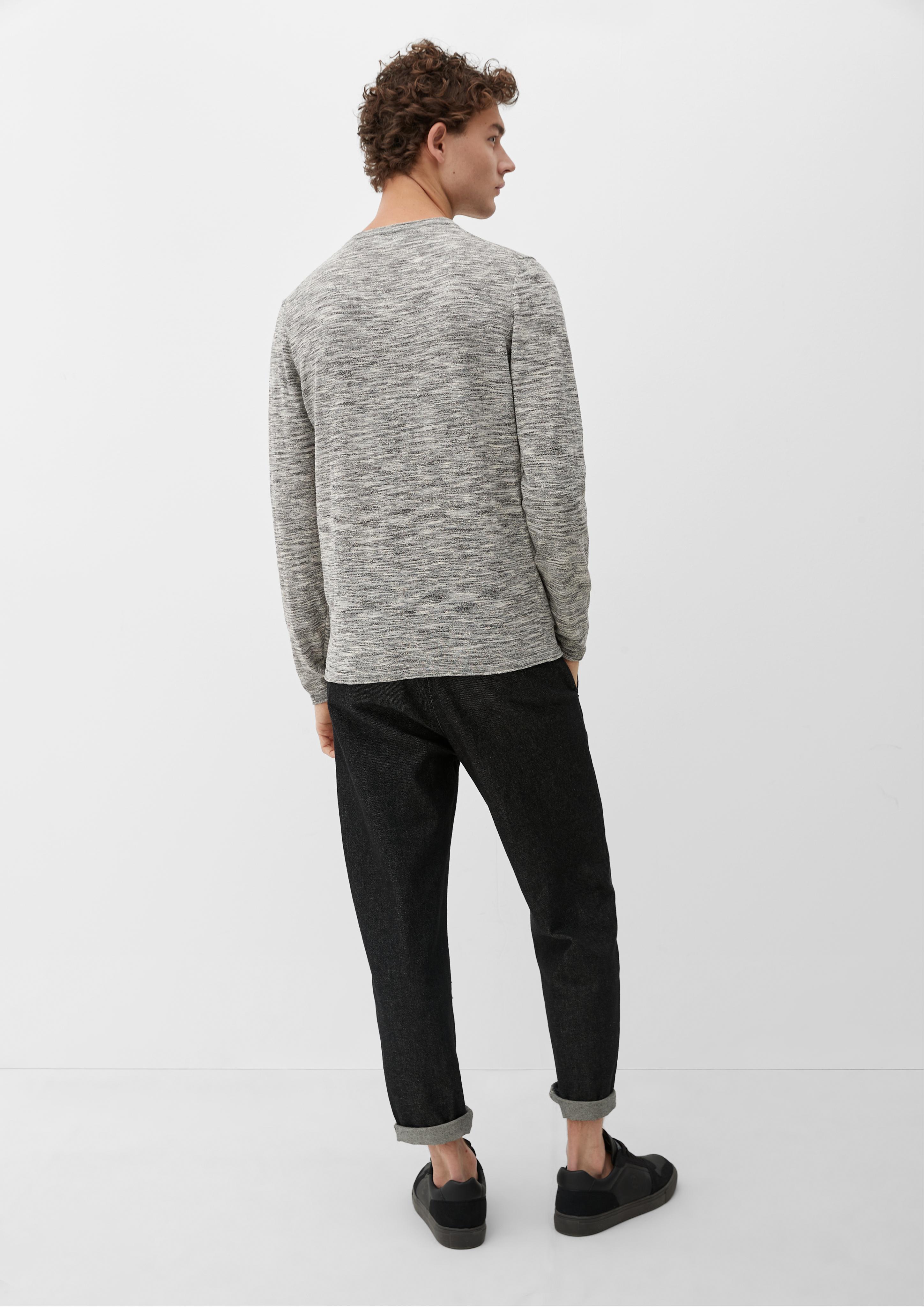 Melierter Feinstrickpullover  2129286-99X0