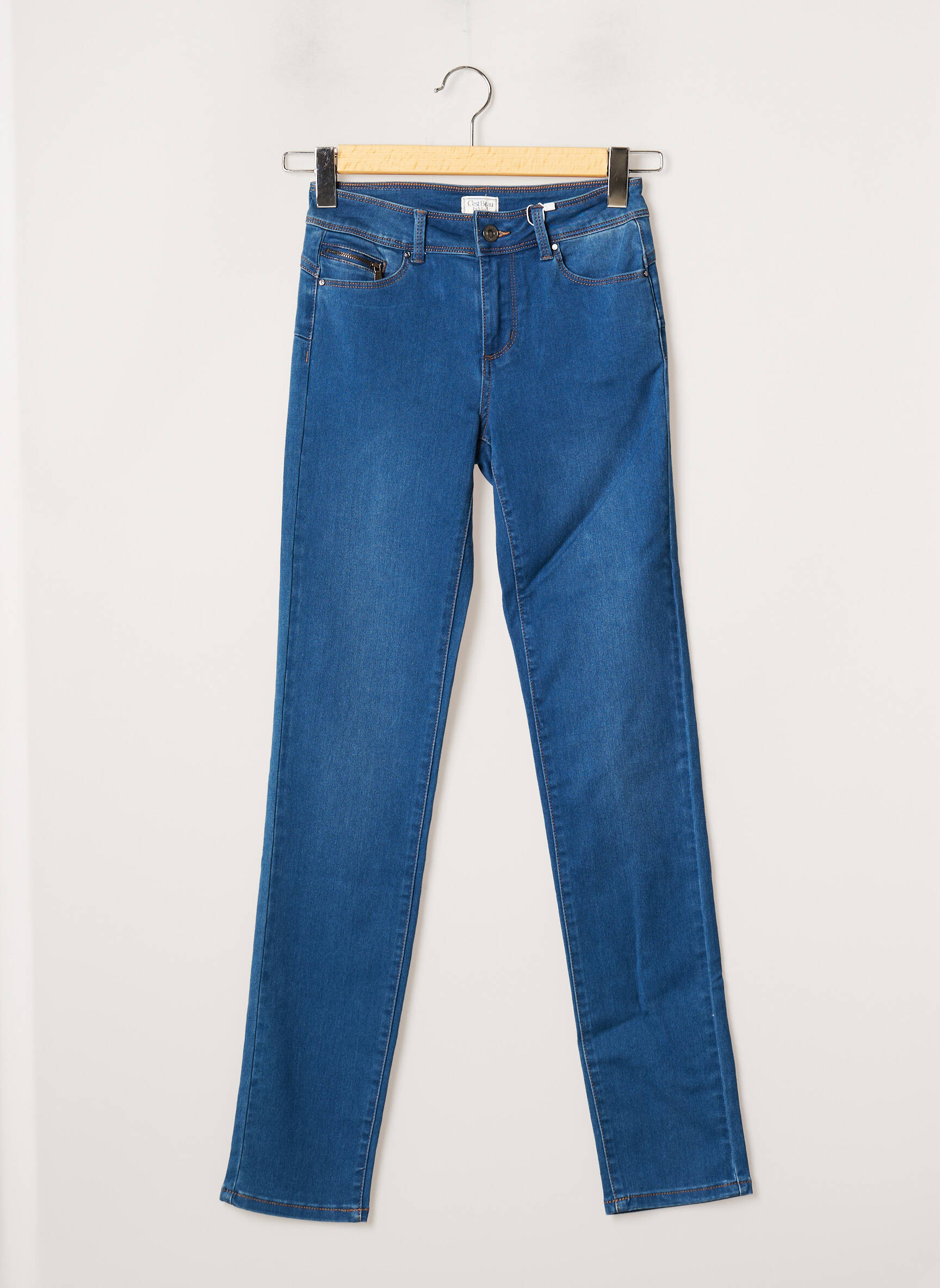 C Est Beau La Vie Jeans Coupe Slim Femme couleur bleu