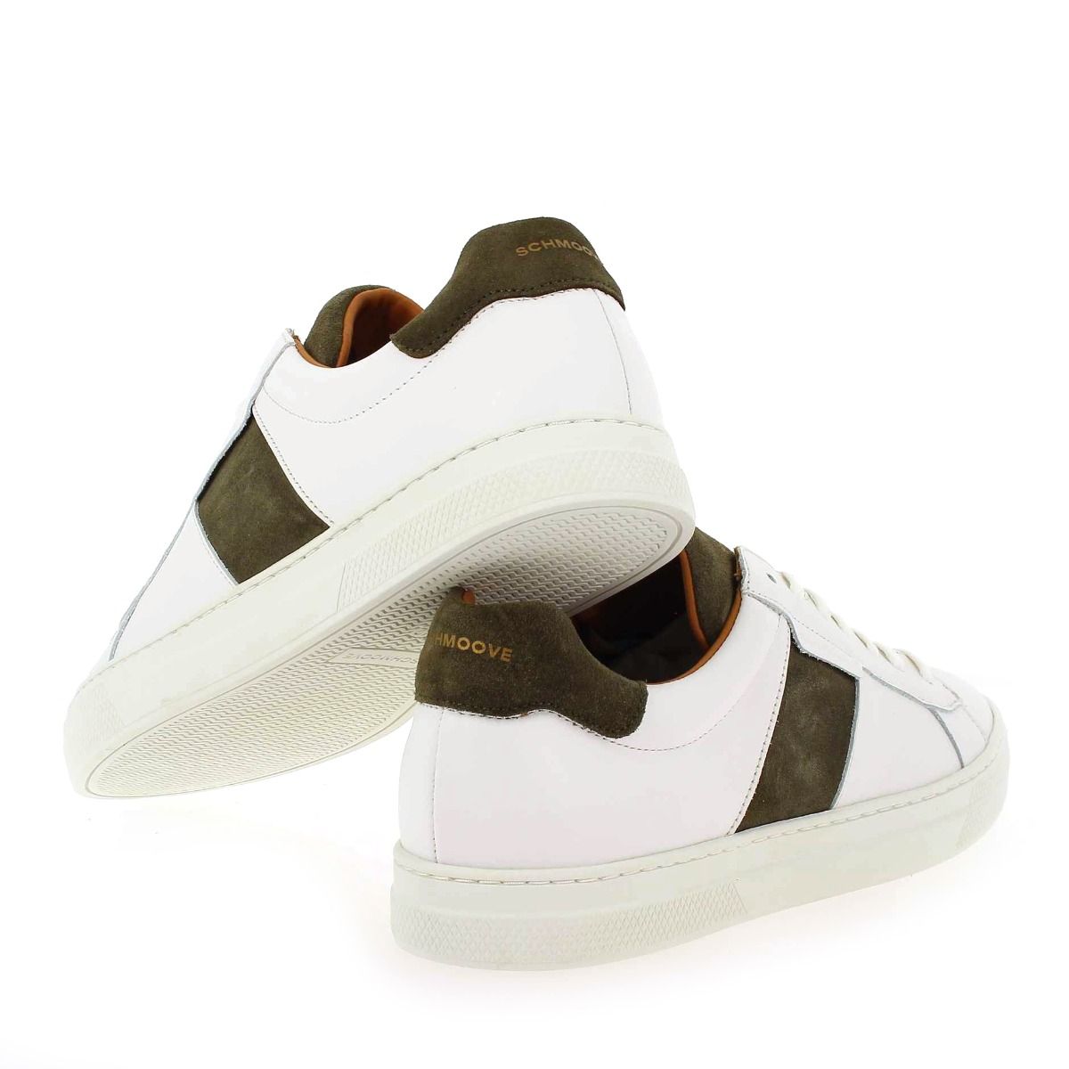 Schmoove  SPARK GANG NAPPA/SUEDE - Blanc Kaki