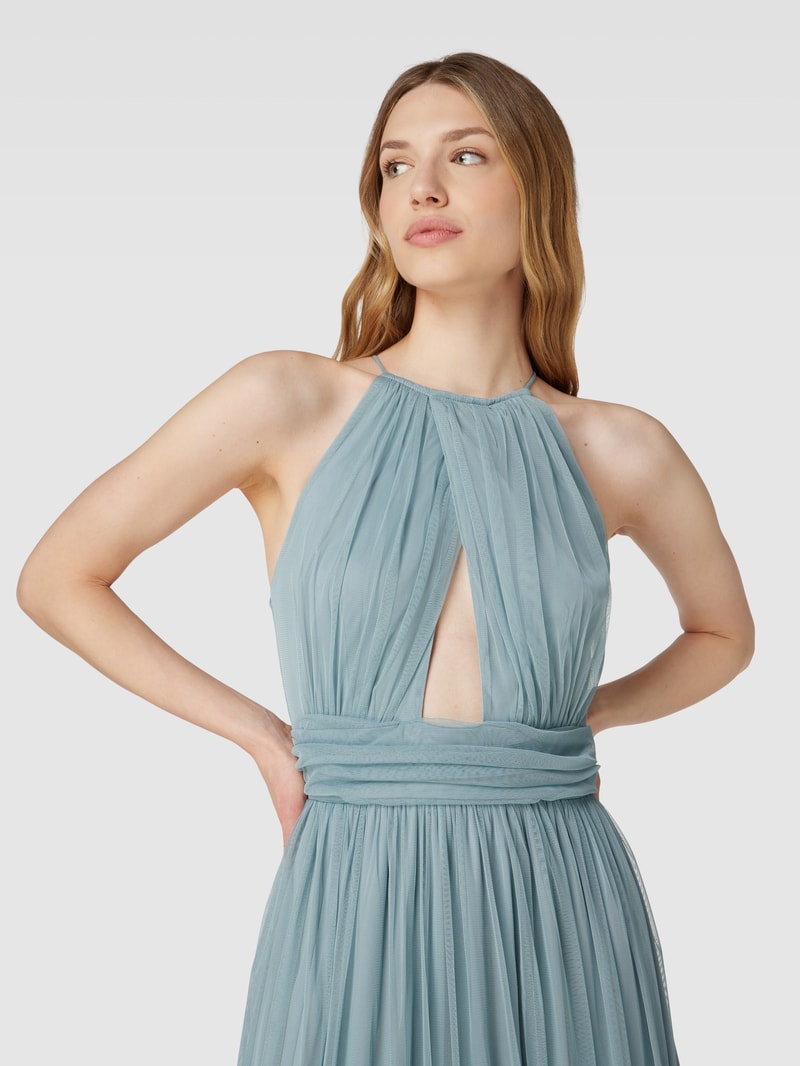 Abendkleid mit Cut Out in petrol
