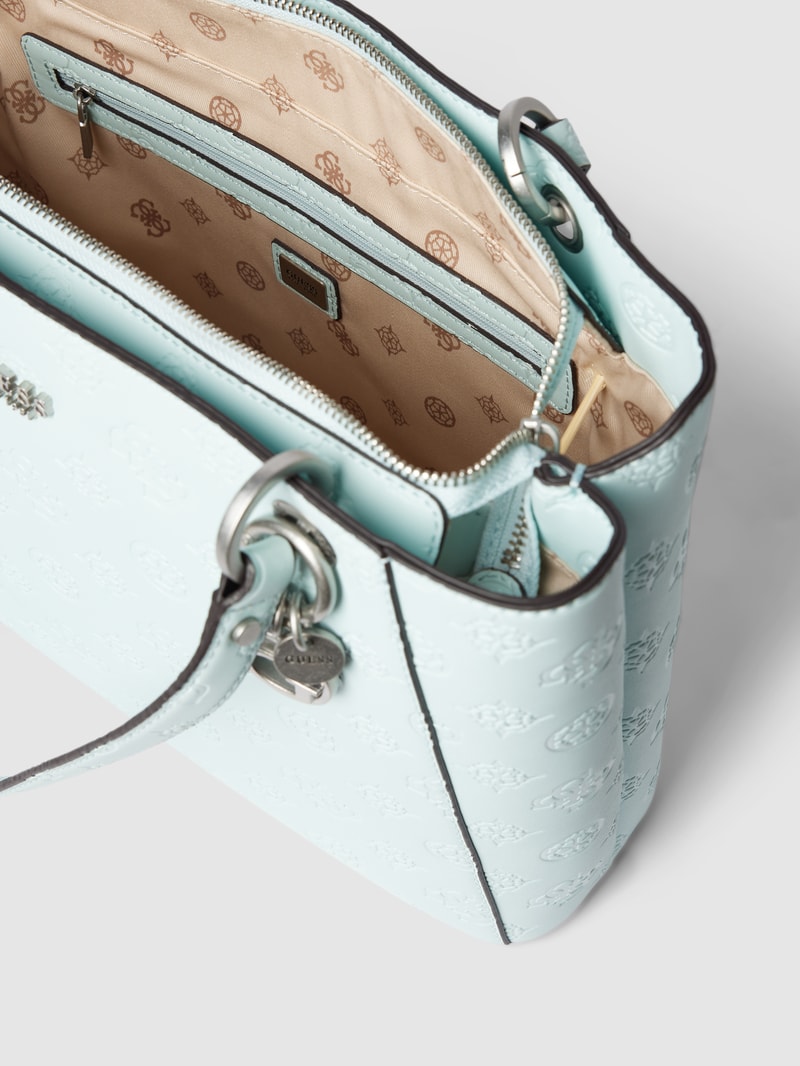 Tote Bag mit Label-Details Modell 'NOEL' in hellblau