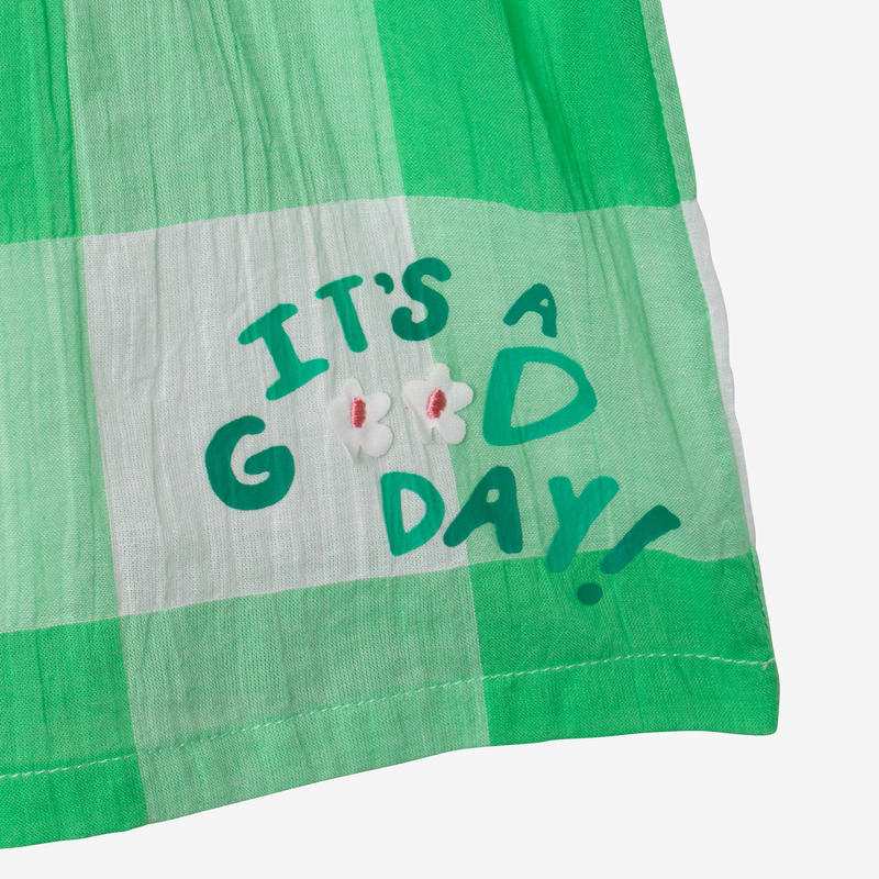 Combi short fille maxi vichy beige Catimini