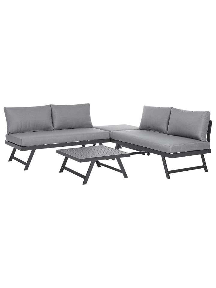 Beliani 2-tlg Lounge Set COCCORINO in Grau/Schwarz günstig kaufen onesize