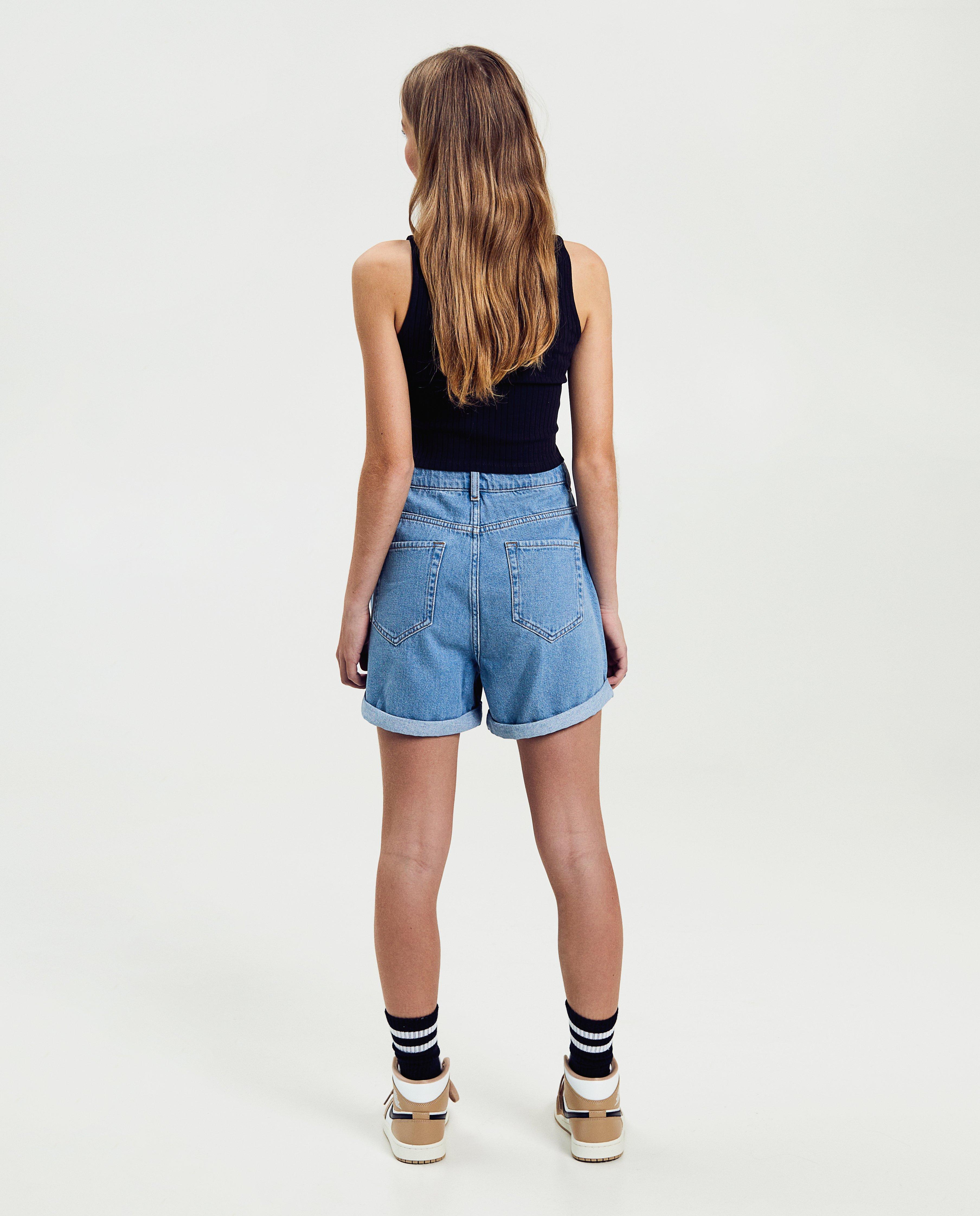 Pantaloni scurți din denim albastru deschis Groggy, albastru deschis