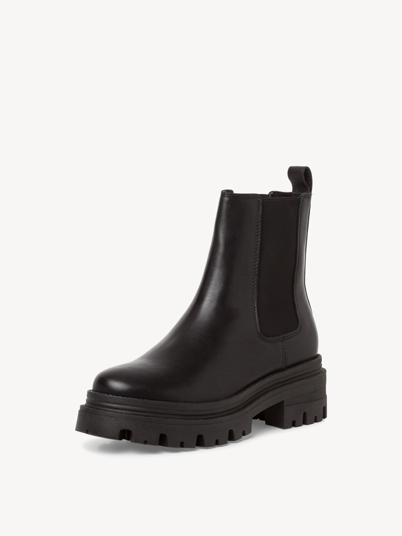 Bottine Chelsea en cuir - noir