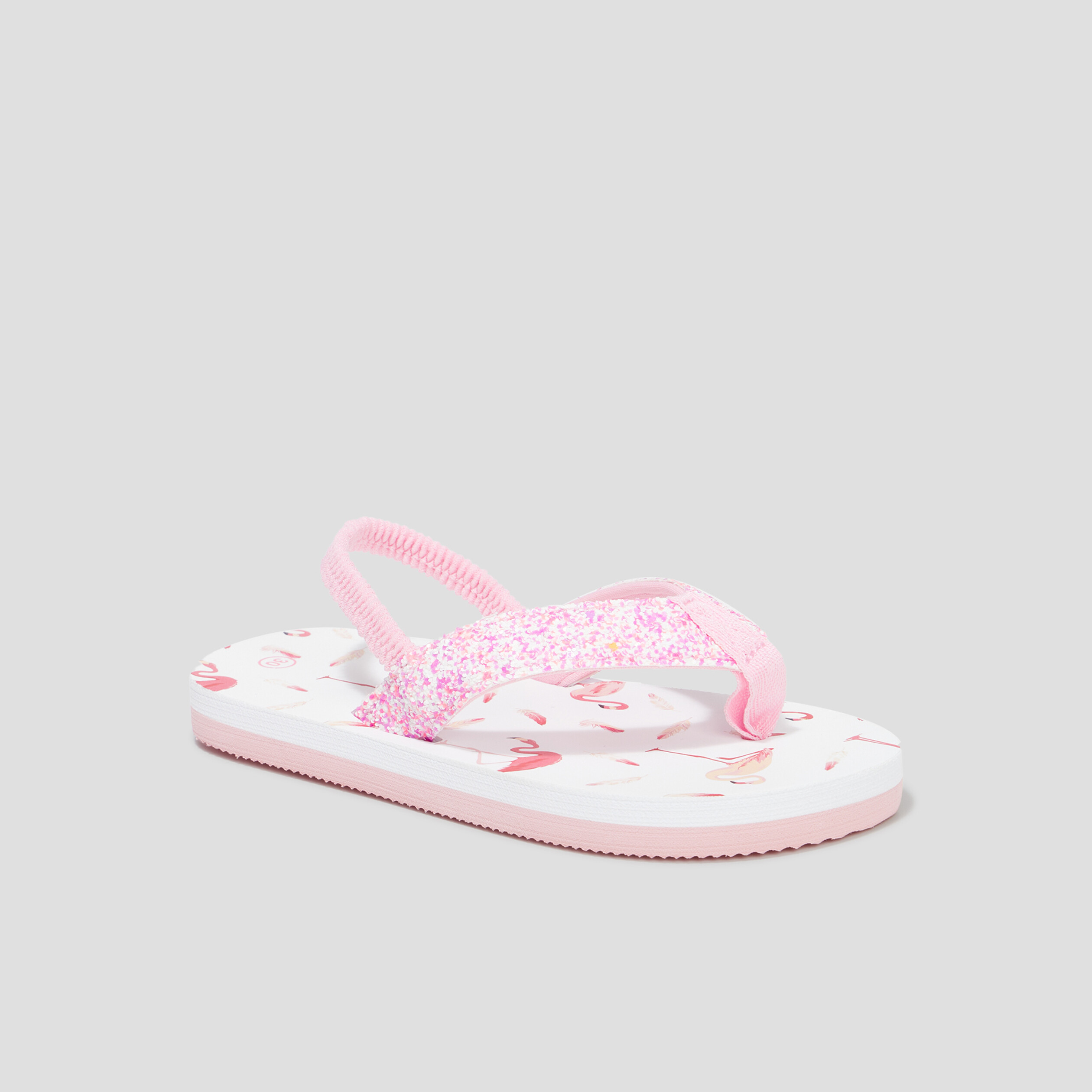 Tongs à brides élastiquée pétales rose fille | La Halle