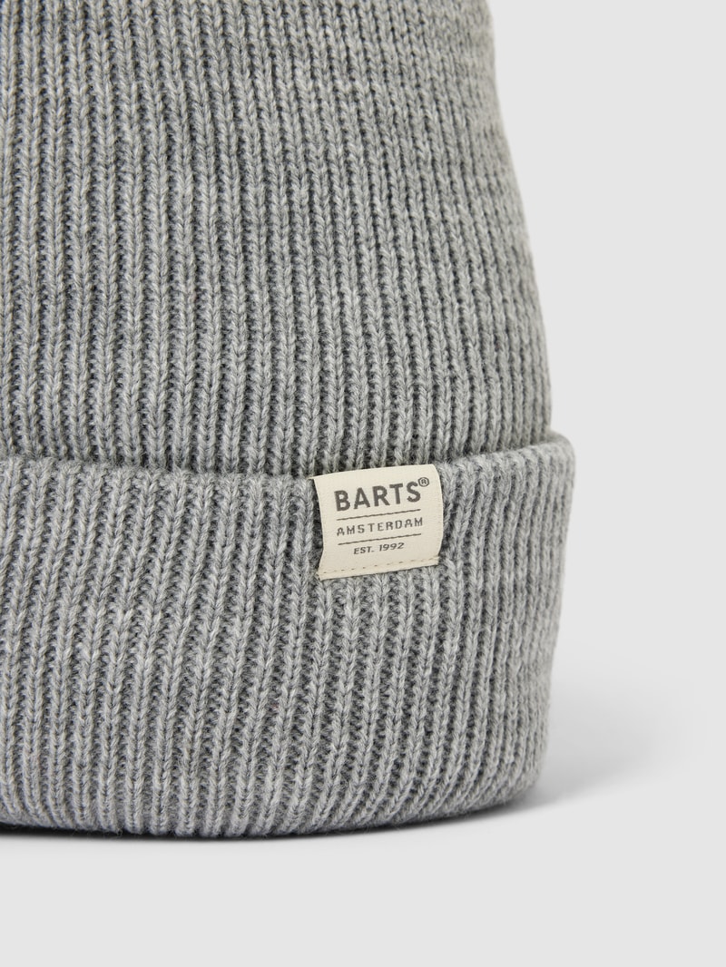 Beanie mit Label-Detail Modell 'KINABALU' in silber