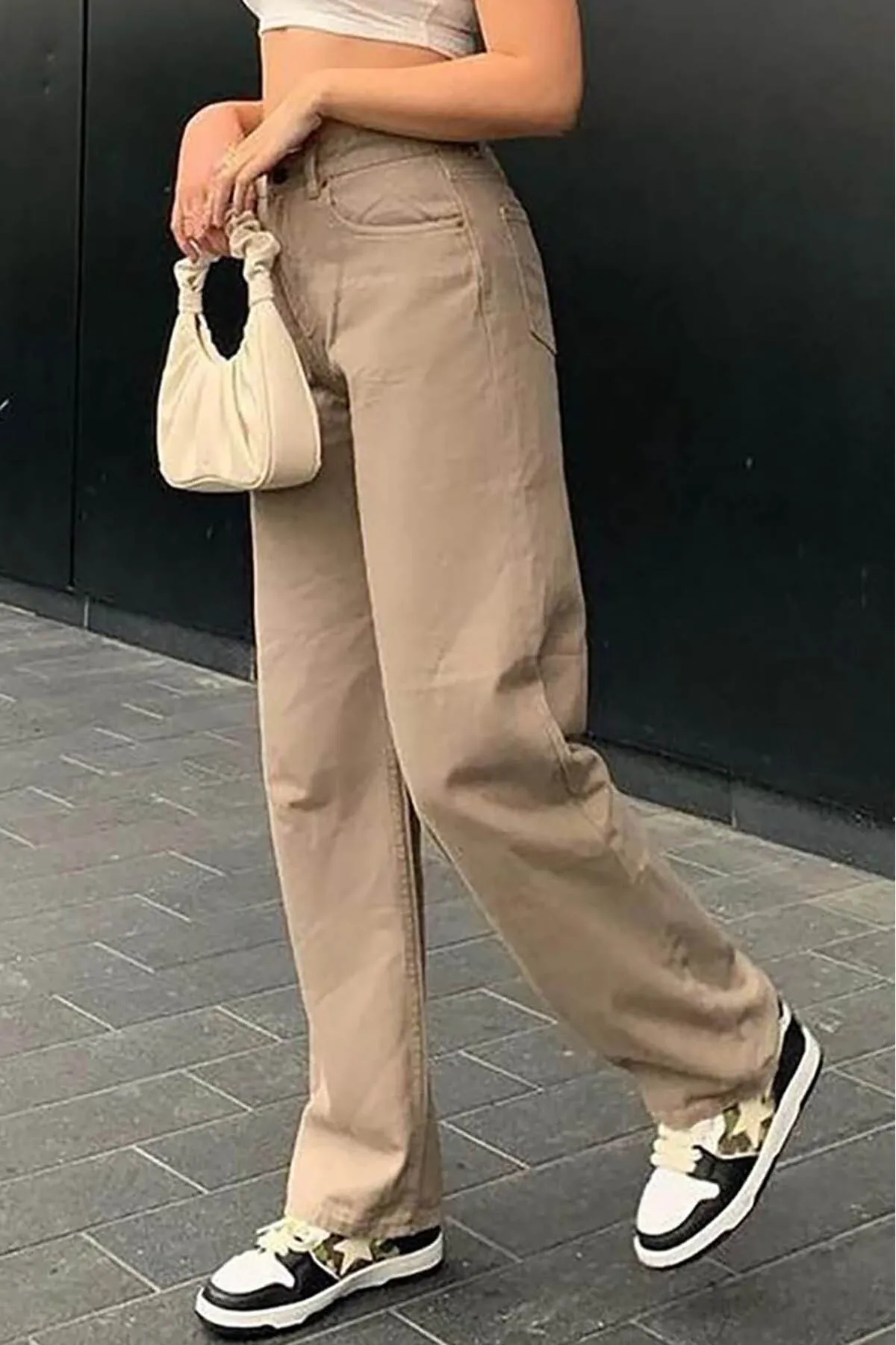 Madmext  Jeans - Beige - Straight