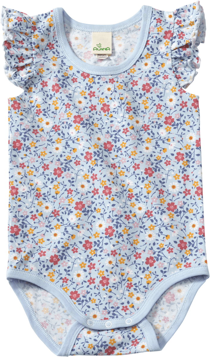 Body Ärmellos Pro Climate mit Blumen-Muster, blau, Gr. 86/92, 1 St