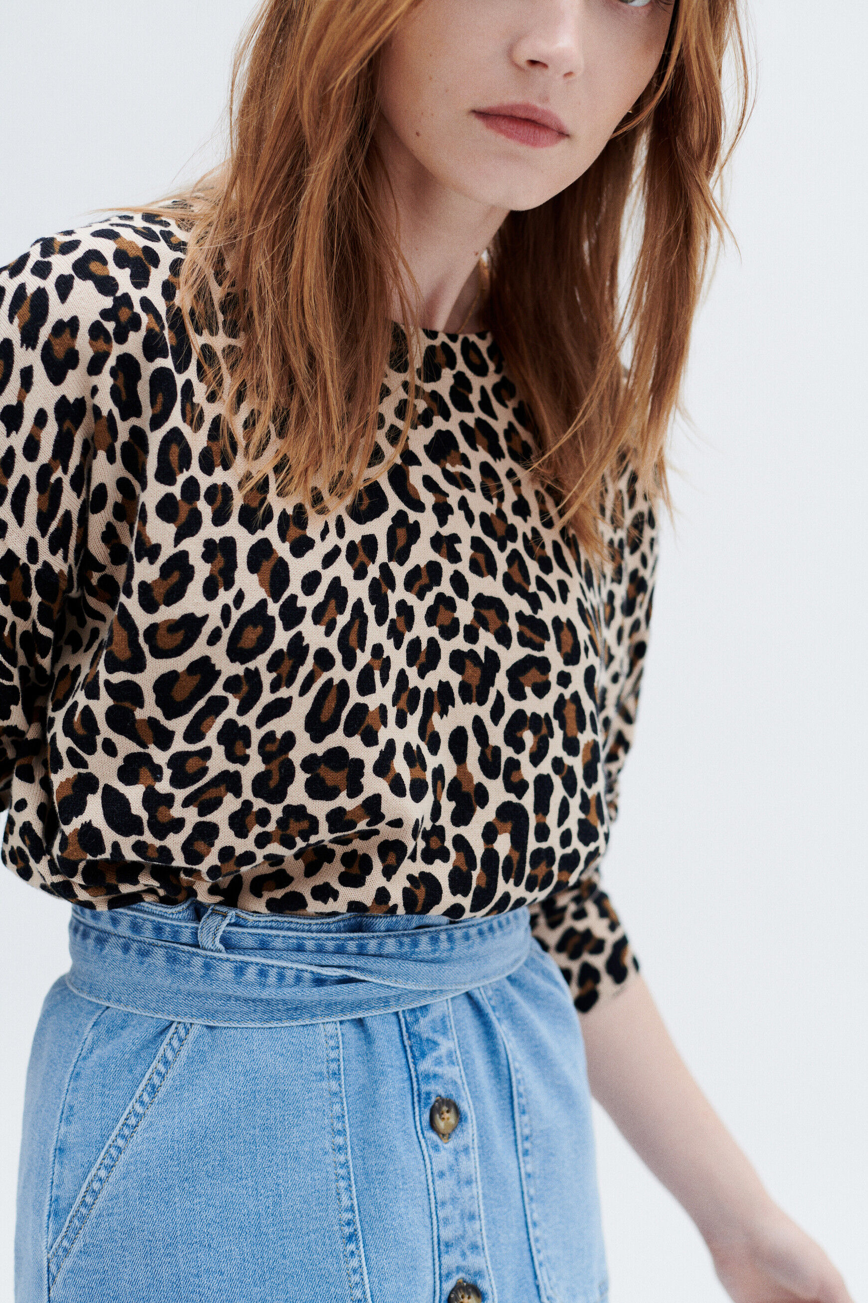 Pull mado marron cognac femme