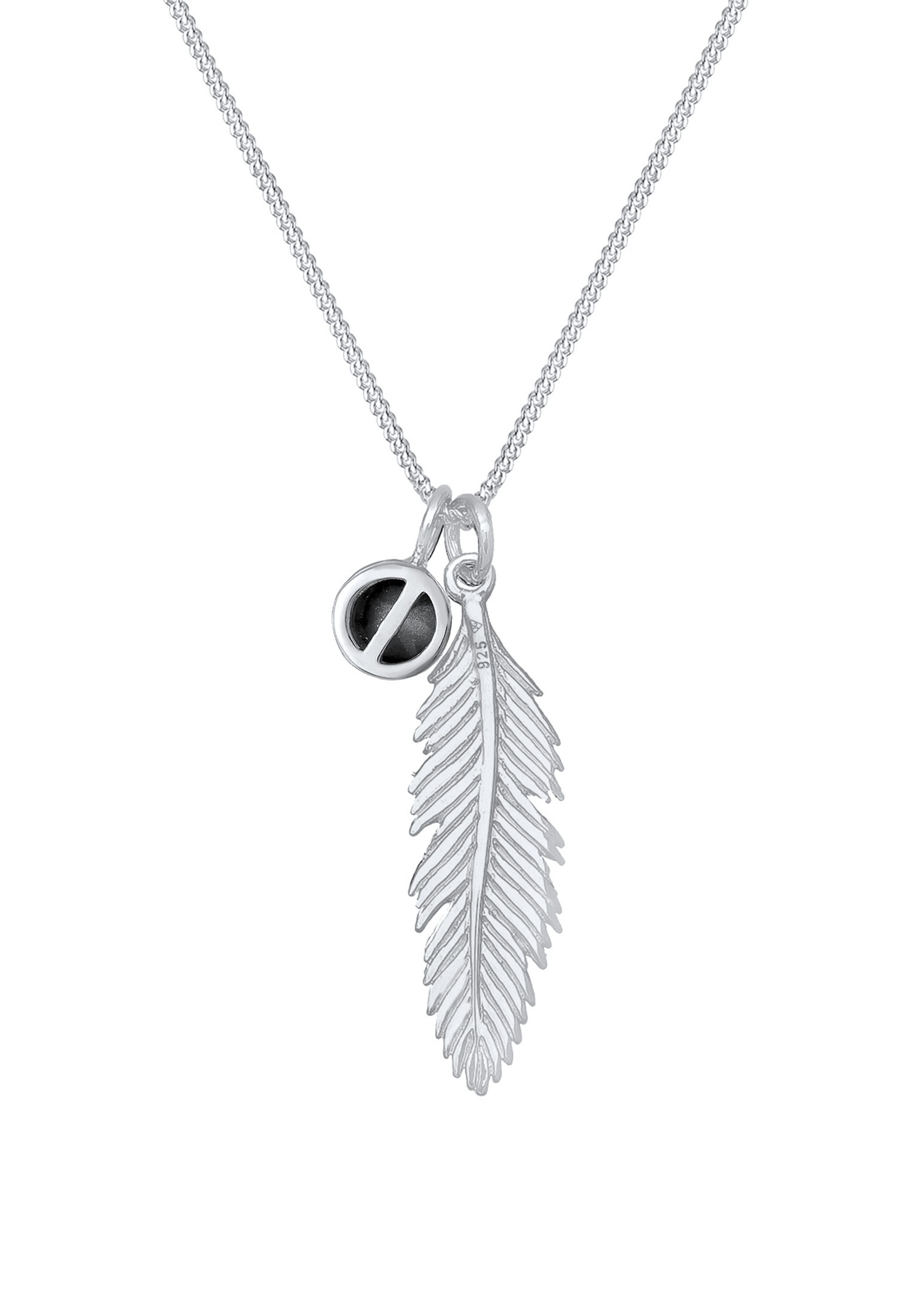 Colgante de pluma estilo boho para mujer de Elli con cristal en plata de ley 925