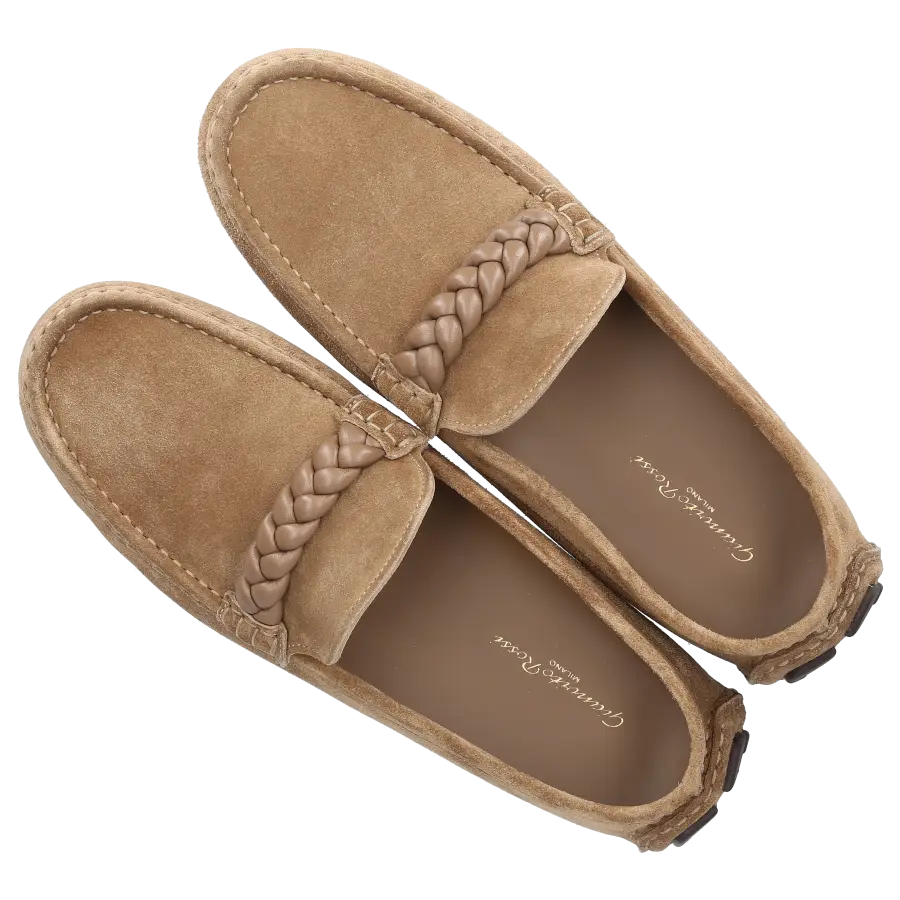 Gianvito Rossi - Mokassins MONZA Veloursleder - beige