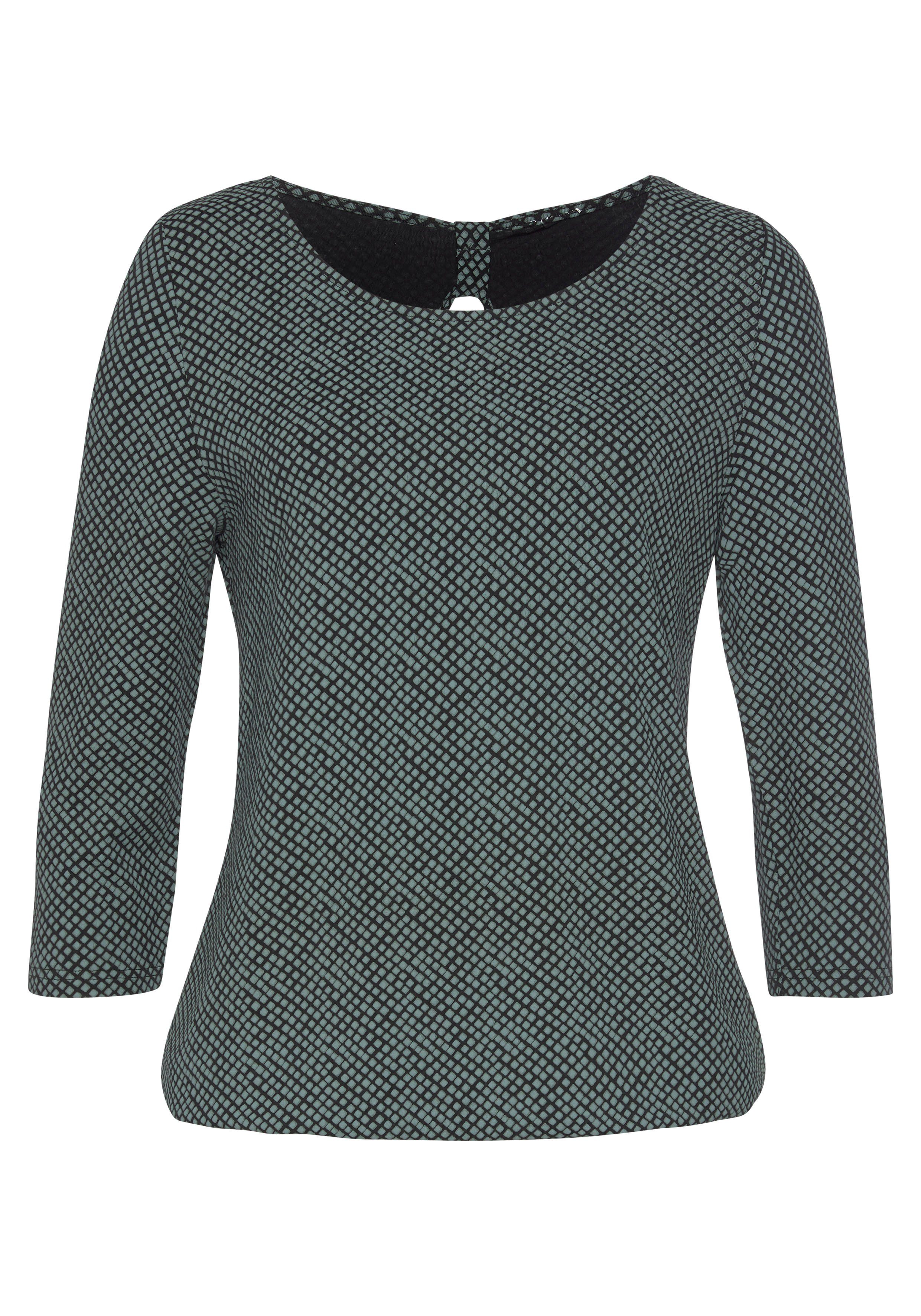 LASCANA 3/4-Arm-Shirt (2er-Pack) mit kleinem Cut-Out im Nacken