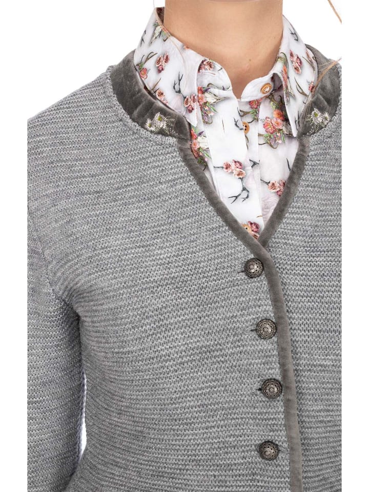 Spieth & Wensky Strickjacke MALTA in hellgrau günstig kaufen