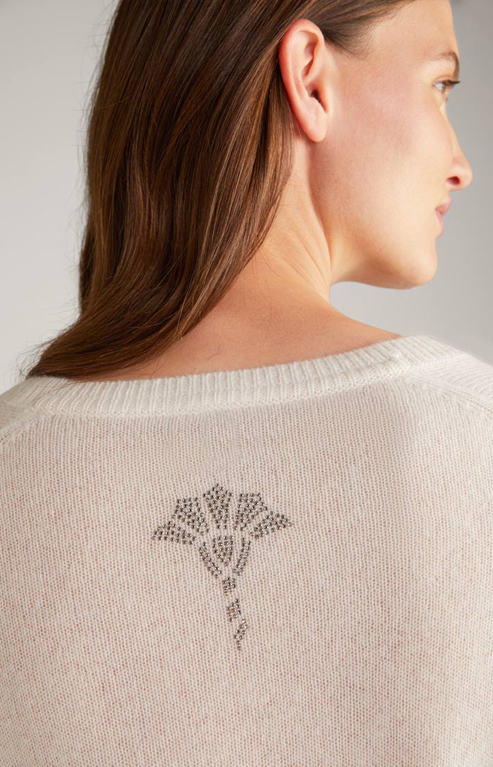 Cashmere-Strickpullover in Creme