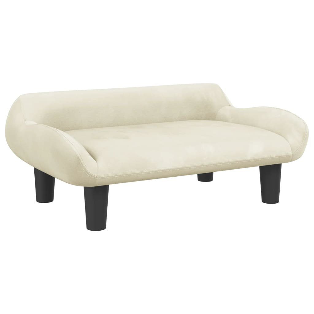 vidaXL Kindersofa Kindersofa Creme 70x40x24 cm Samt Kindercouch Kindermöbel Kinderzimmer