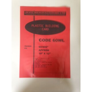 White Plastic Building Card 1,5mm (1) 18 x12 Zoll