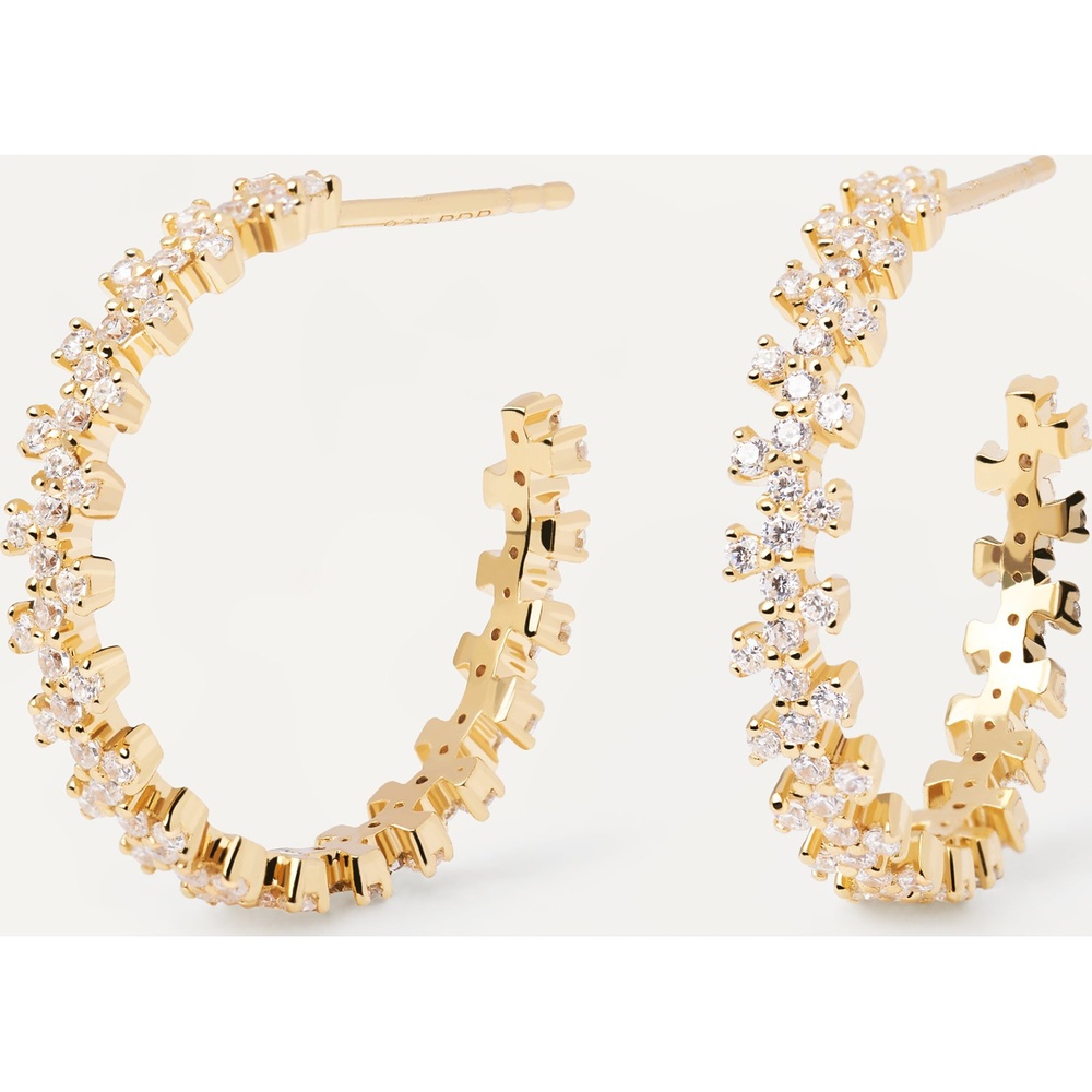 P D Paola Créoles 925 Argent Boucles d'oreilles