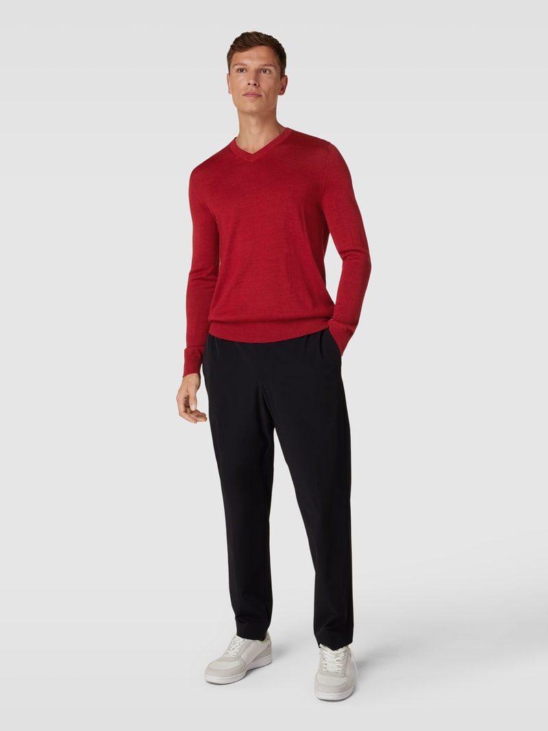 Strickpullover in rot meliert