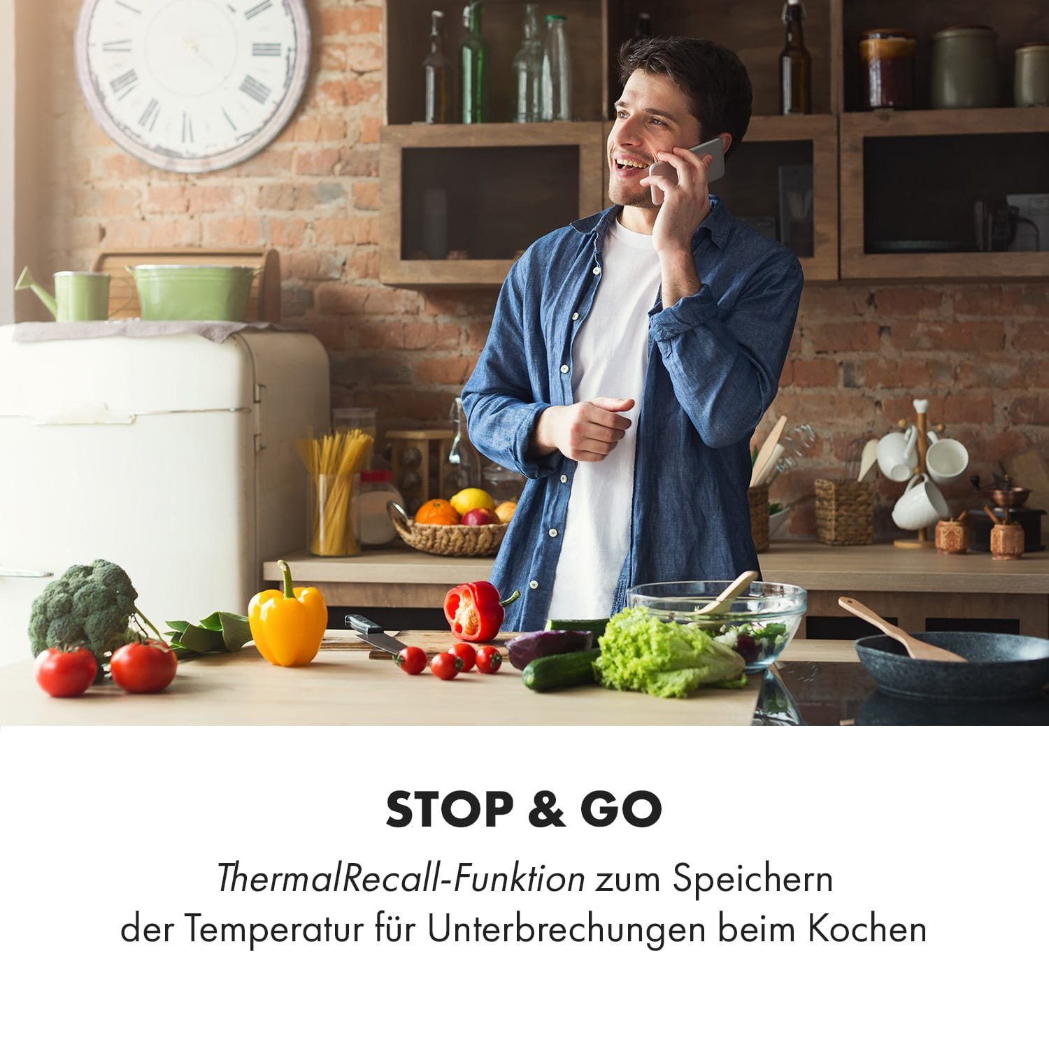Klarstein Induktions-Kochfeld Delicatessa 90 Hybrid Einbaukochfeld Induktion 5 Zonen 7400W CP4-Delicatessa90Hy, Einbau Induktionsherd 5 Kochfelder Platten Elektro Induktionskochfeld