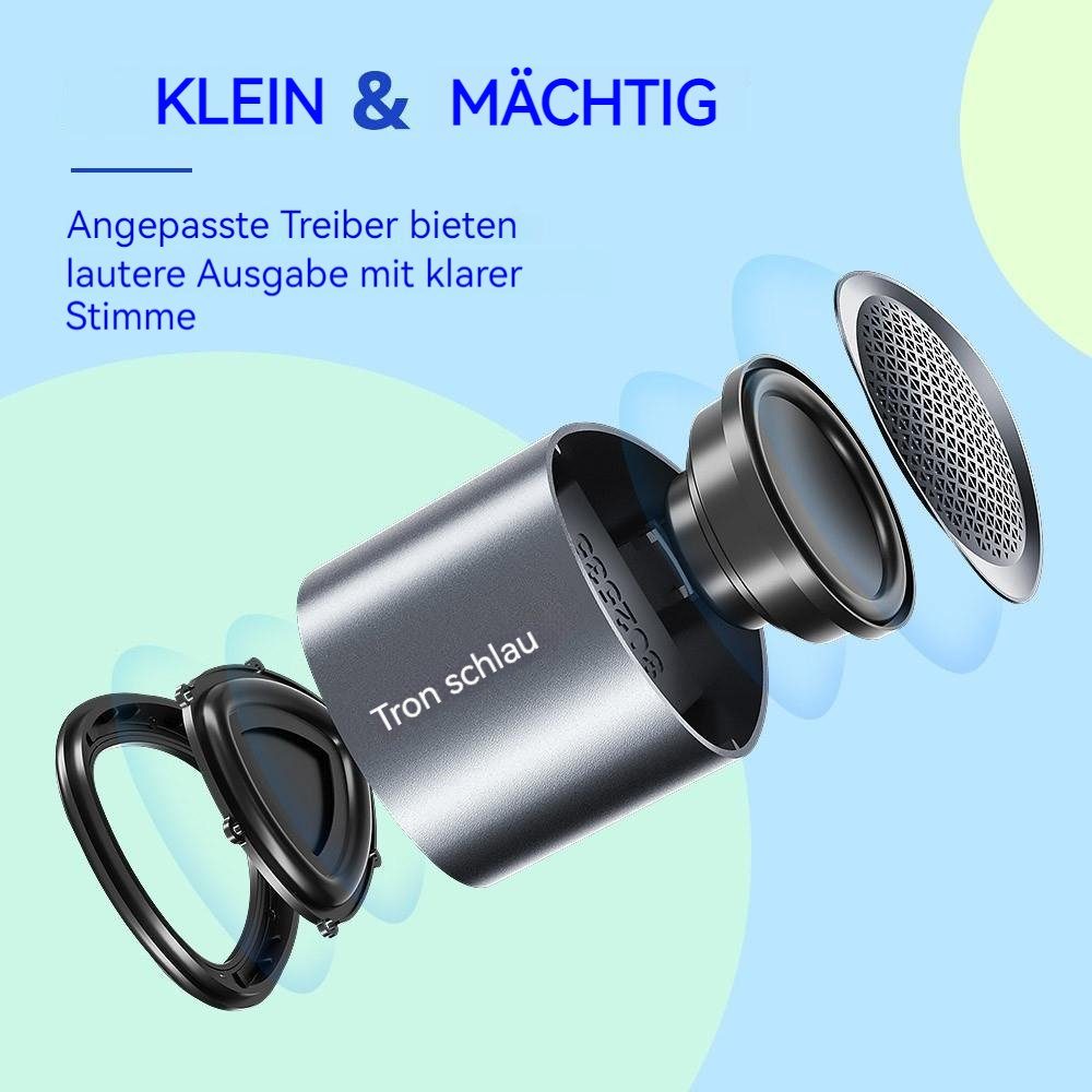 Tronsmart Nimo Stereo Portable-Lautsprecher (Bluetooth, 5 W, 12 Stunden Spielzeit, Wasserdicht IPX7, Bluetooth-Version 5.3)