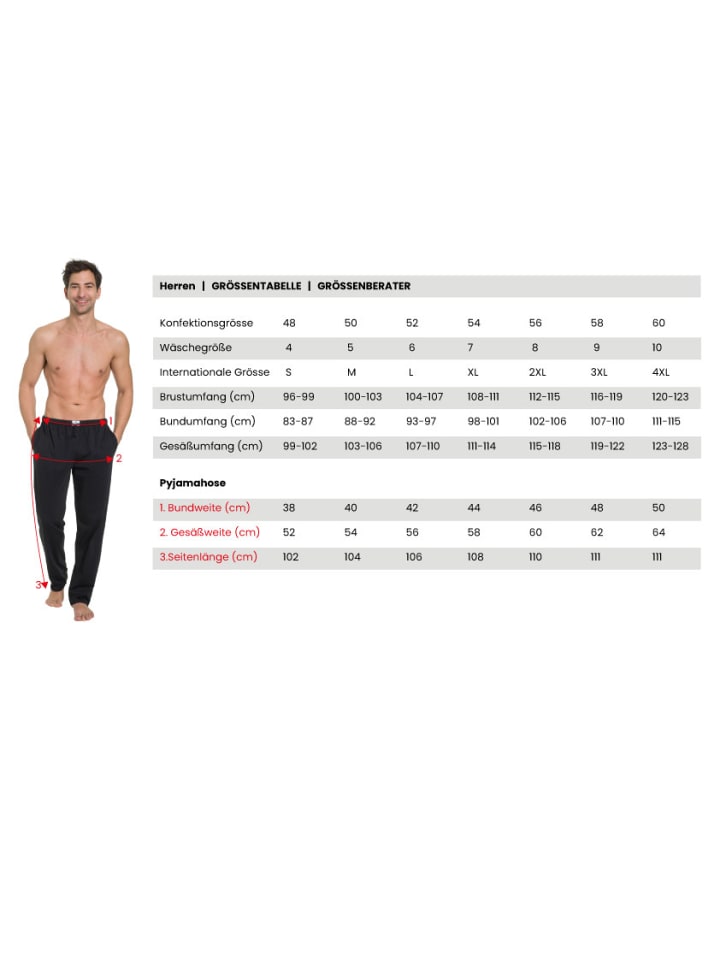 Haasis Bodywear Pyjamahose in Carbon günstig kaufen
