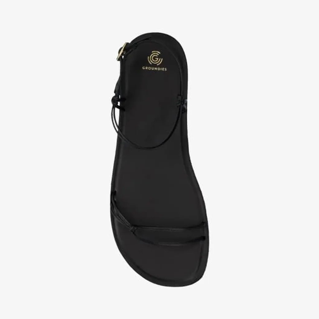 Groundies Cadiz Black Barfußsandalen
