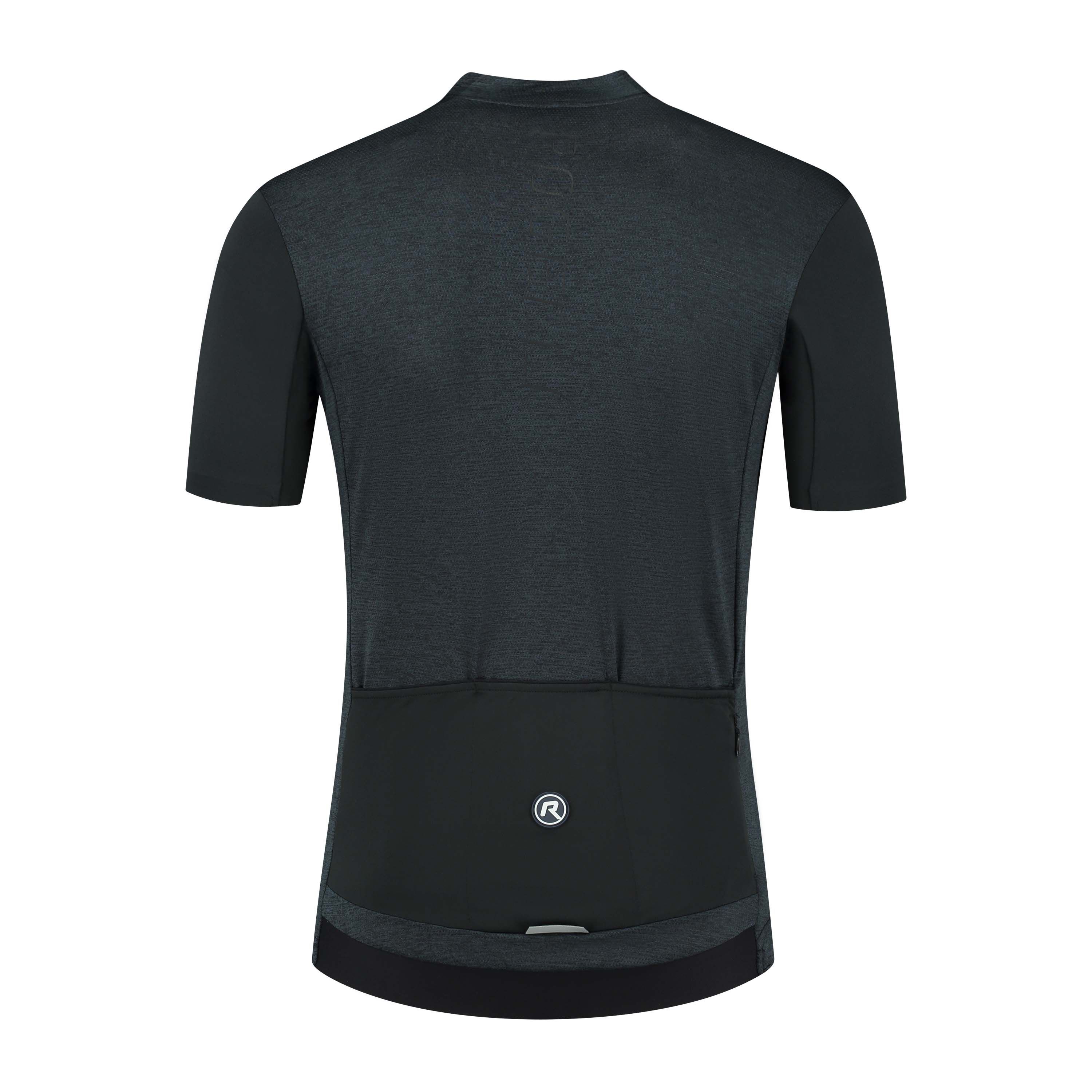 Rogelli Melange Grau/Schwarz Herren Radtrikot Kurzarm