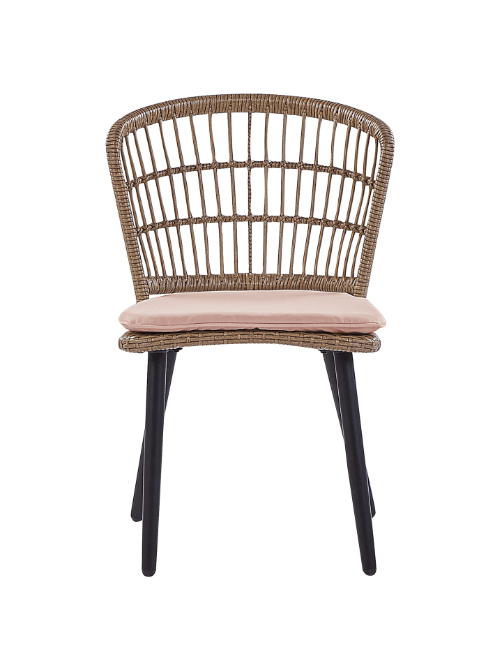 Beliani 7-tlg Gartentisch Set ALIANO in Beige/Schwarz günstig kaufen onesize