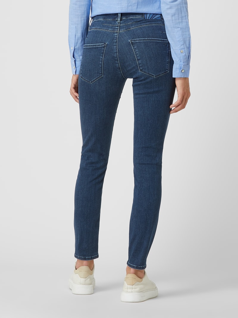 Skinny Fit Jeans mit Bio-Anteil Modell 'Ana' in blau