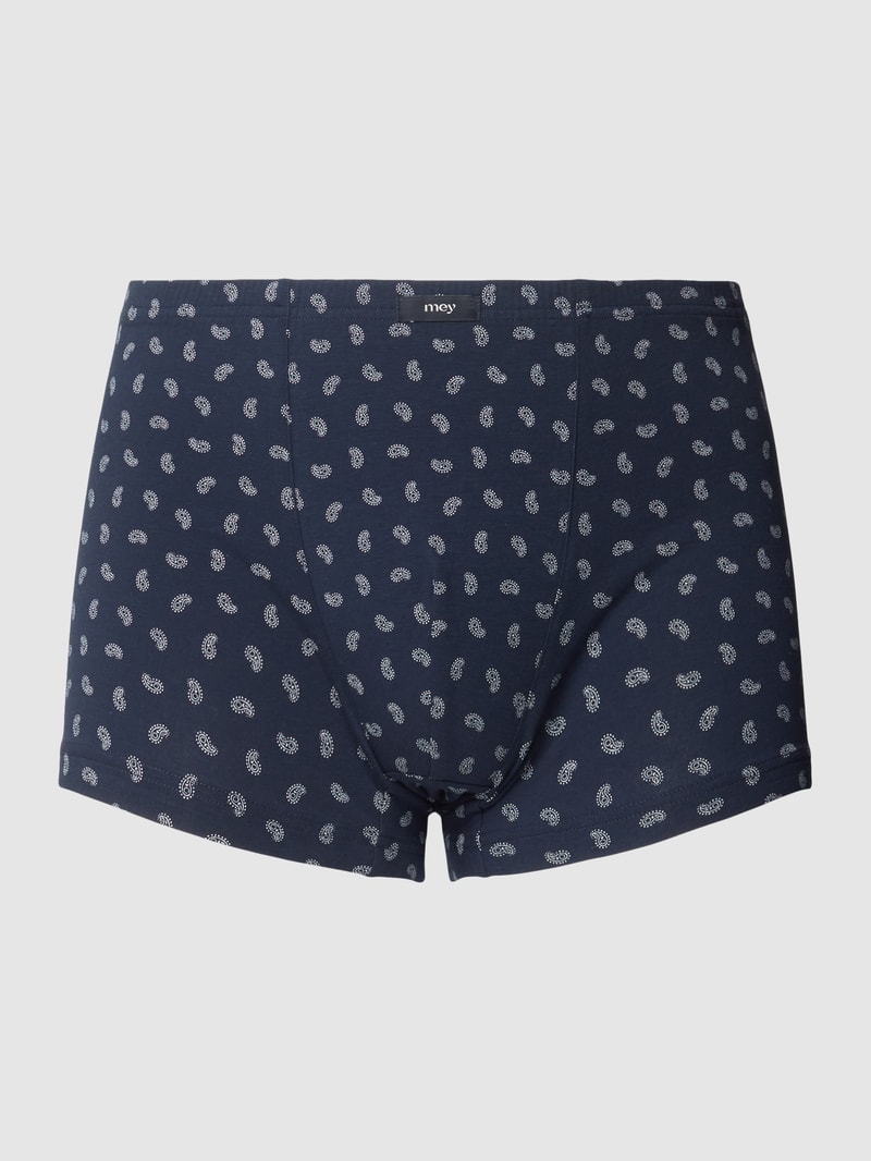 Trunks mit Allover-Paisley-Muster Modell 'Shorty' in dunkelblau