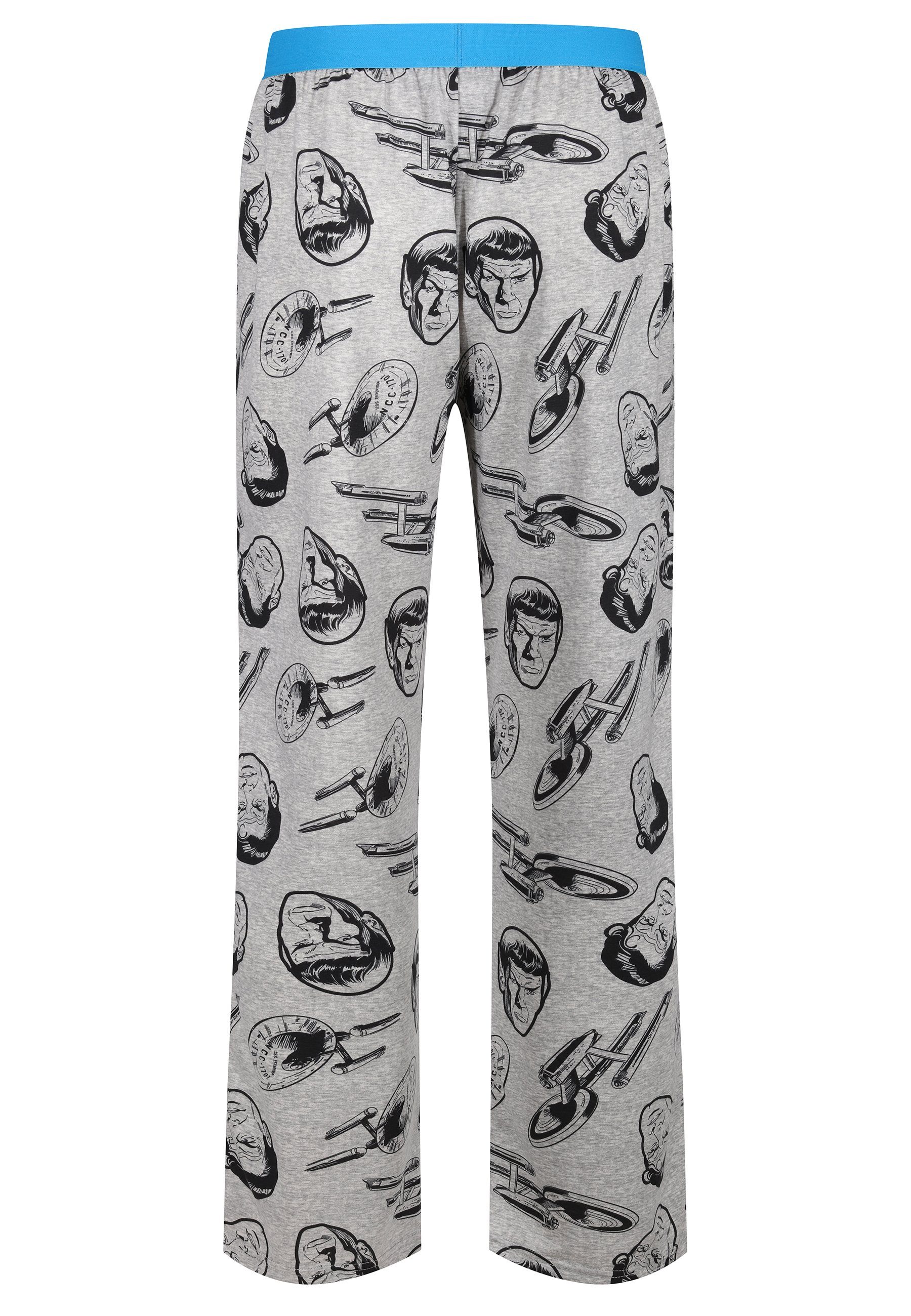 Recovered Loungepants Loungepant - Star Trek Character and Ships Grey Marl