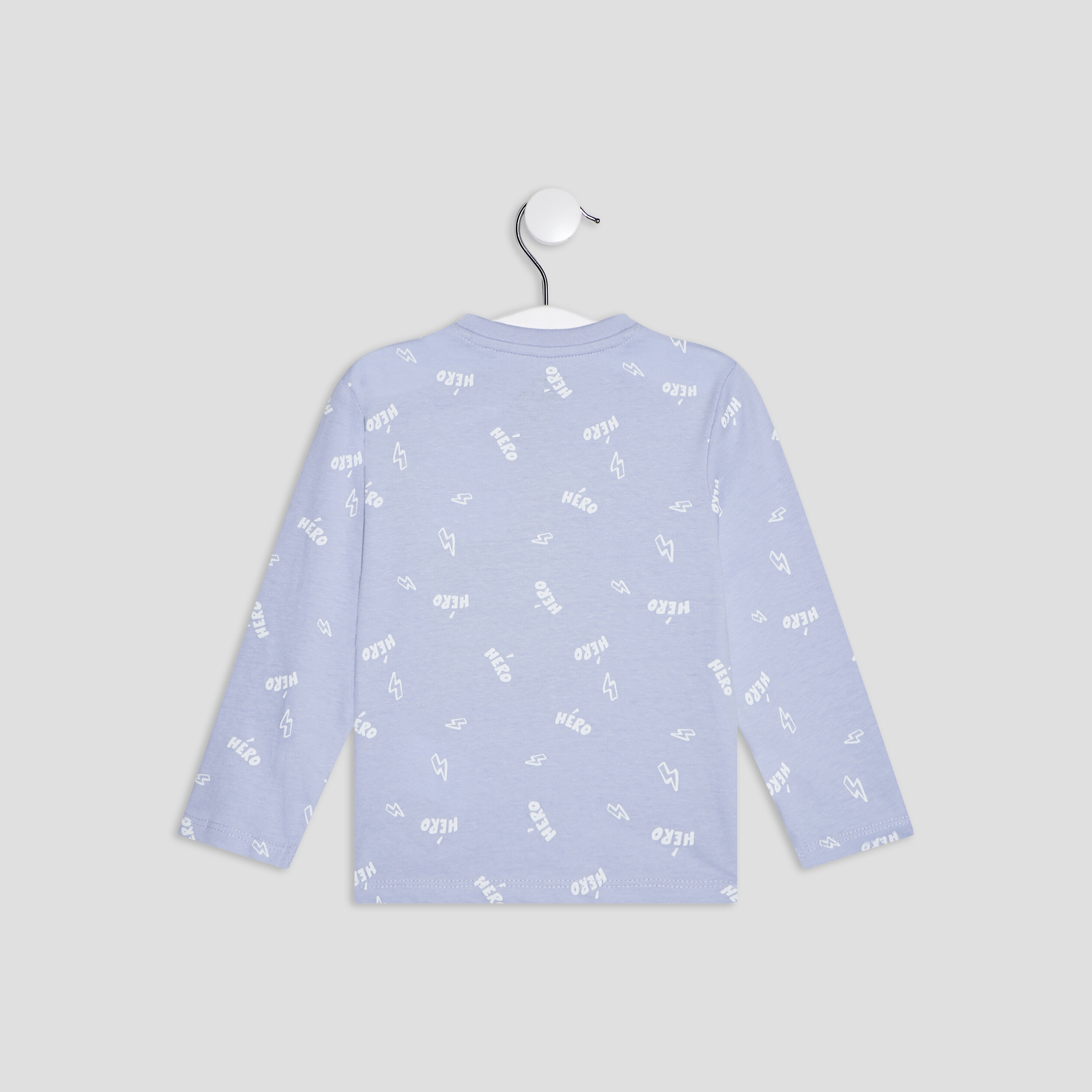T-shirt manches longues Creeks bleu ciel bébé garçon | La Halle
