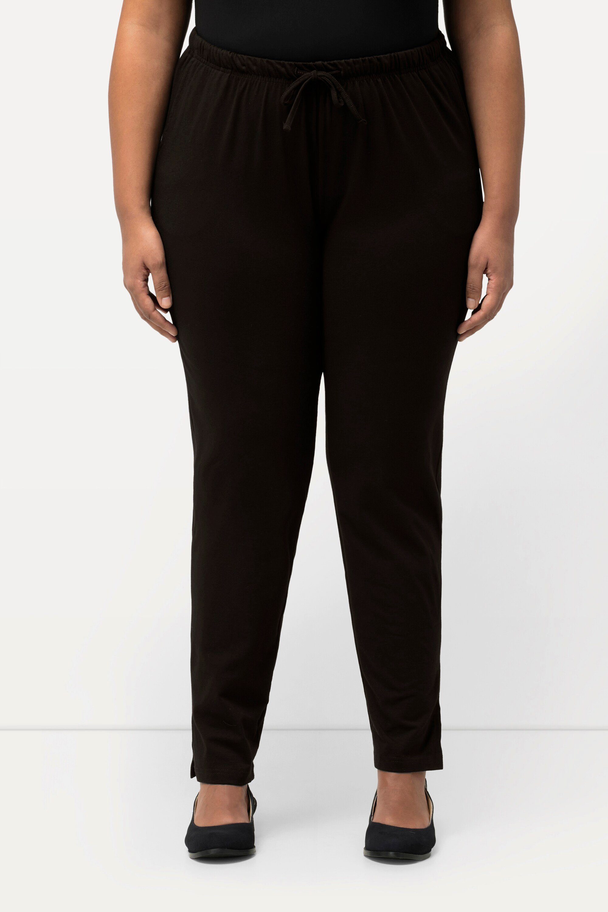 Ulla Popken Funktionshose Hose Slimfit Gummibund Seitenschlitze
