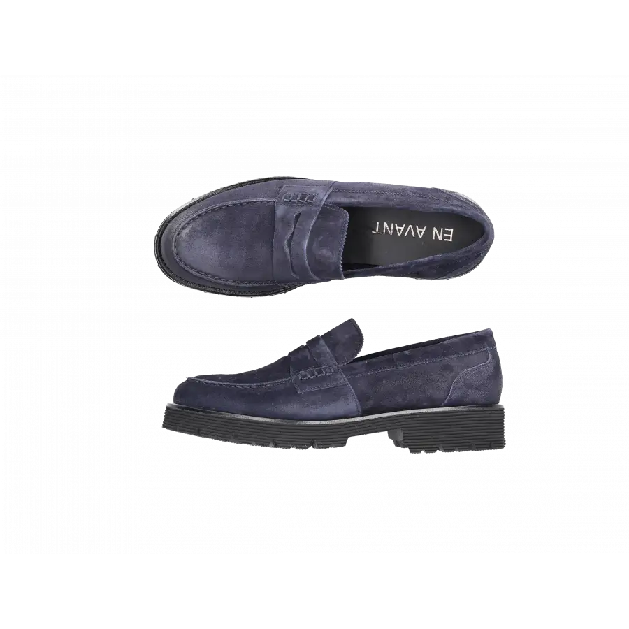 EN AVANT - Loafer 529-01 Veloursleder - blau