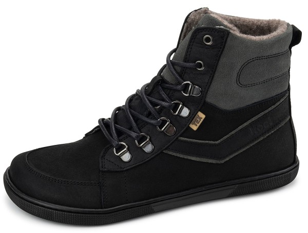 Koel bare |mid ~ Fox Leder Stiefel Wollfleece ~ Black