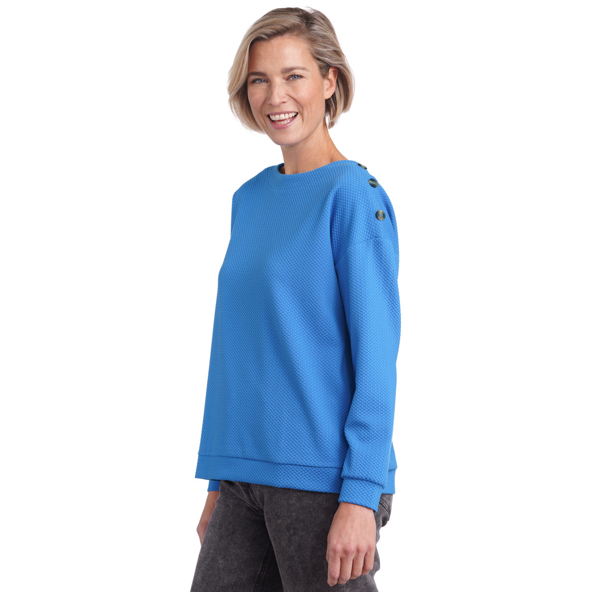 Damen Sweatshirt mit Strukturmuster