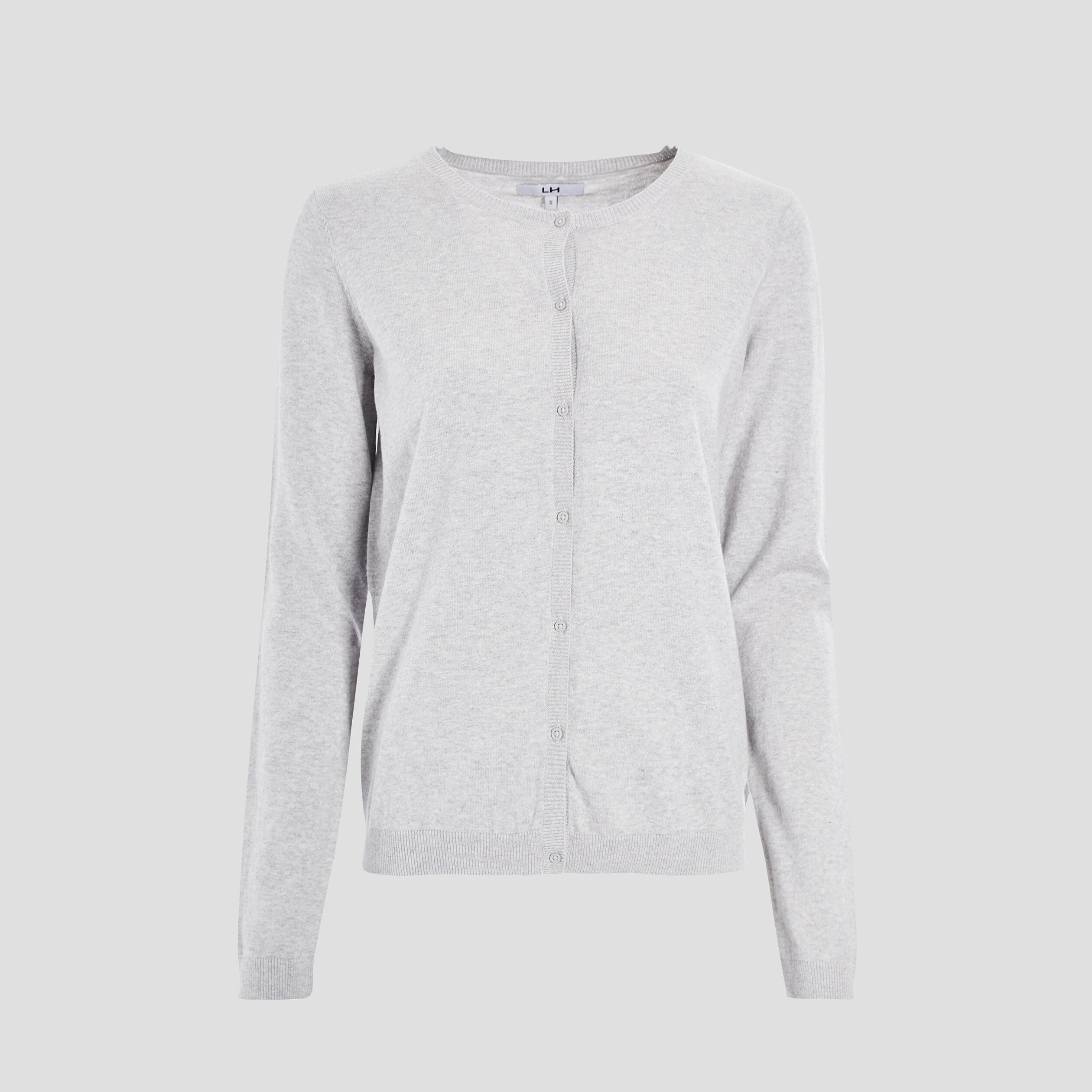Gilet manches longues boutonné gris femme | La Halle