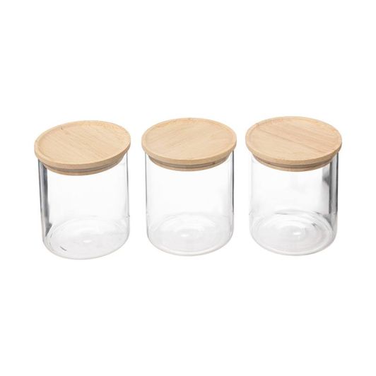 Set de 3 borcane de sticlă 350 ml