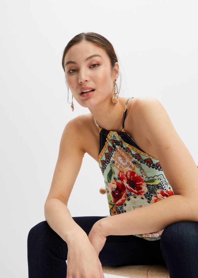 Top, Scarf-Print