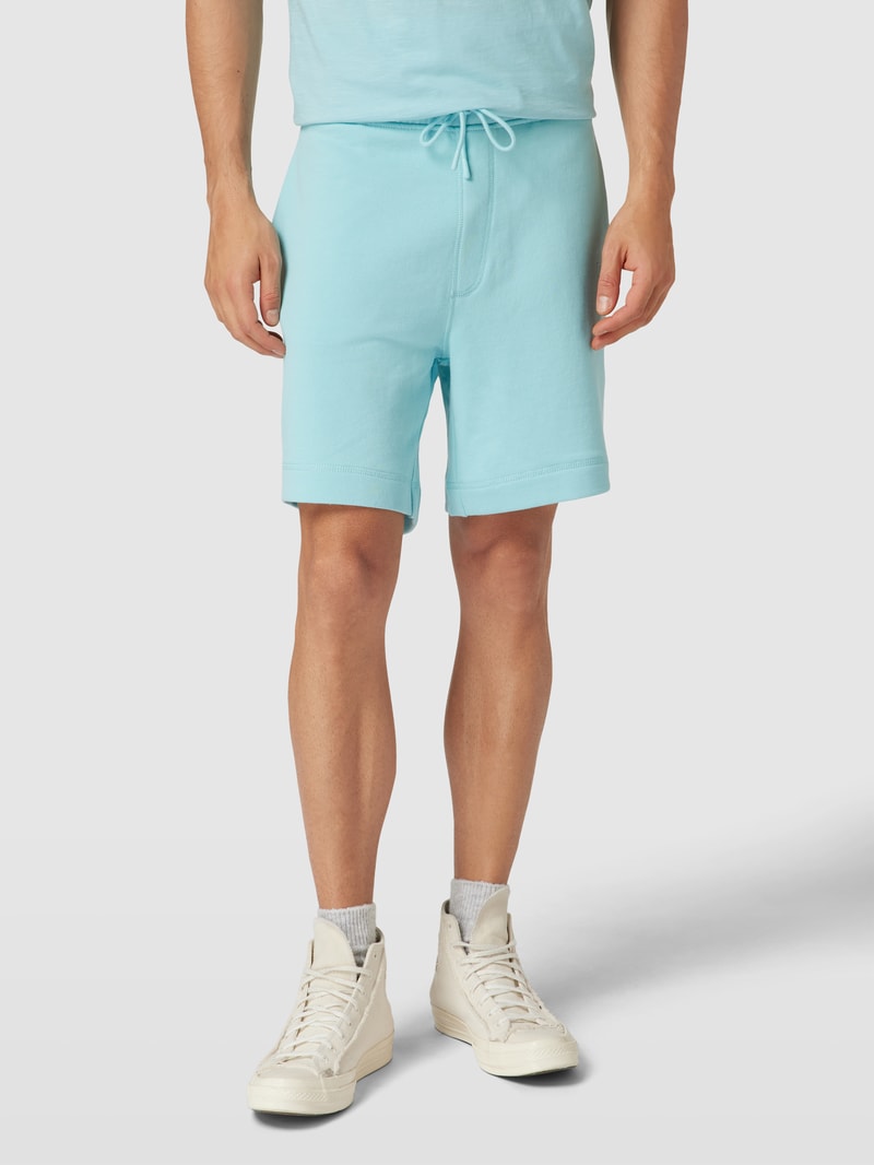 Sweatshorts mit Logo-Stitching Modell 'SEWALK' in mint meliert