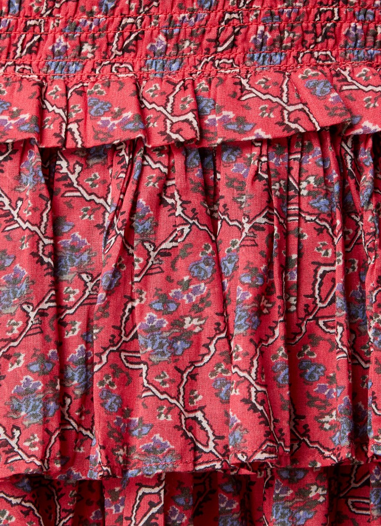 Isabel Marant  Naomi mini plooirok met bloemenprint en smockwerk