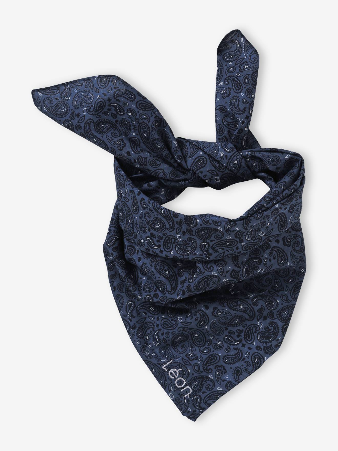 Foulard esprit bandana garçon personnalisable marine