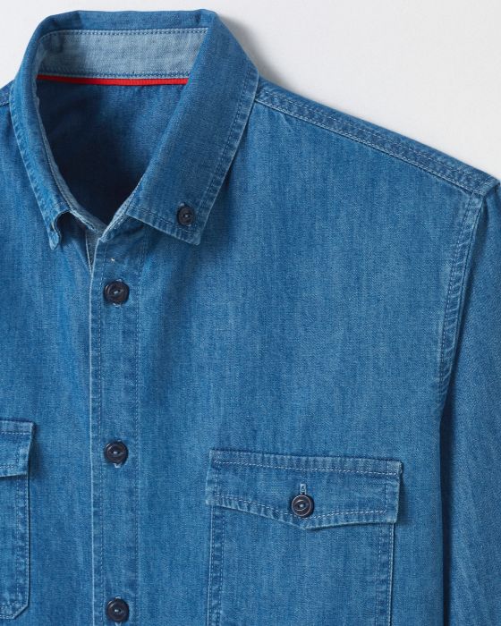 Chemise manches longues denim